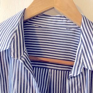 L stripped women’s button down blouse